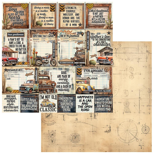 Rust and Revs Charming 12x12” Paper 49 & Market RAR-29093