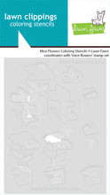 Load image into Gallery viewer, Mice Flowers Colouring Stencils Lawn Fawn LF4078