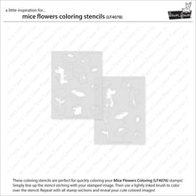 Load image into Gallery viewer, Mice Flowers Colouring Stencils Lawn Fawn LF4078