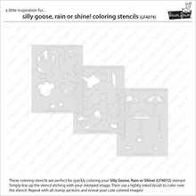 Load image into Gallery viewer, Silly Goose, Rain or Shine! Colouring Stencils Lawn Fawn LF4074