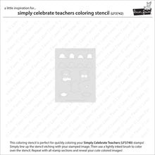 Load image into Gallery viewer, Simply Celebrate Teachers Colouring Stencil Lawn Fawn LF3742