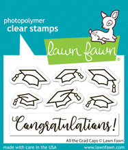 Load image into Gallery viewer, All The Grad Caps Stamp Lawn Fawn LF4079