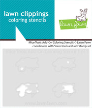 Load image into Gallery viewer, Mice Tools Add On Colouring Stencils Lawn Fawn LF4070