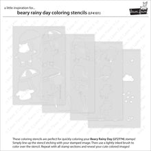 Load image into Gallery viewer, Beary Rainy Day Colouring Stencils Lawn Fawn LF4101