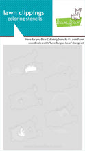 Load image into Gallery viewer, Here for You Bear Colouring Stencils Lawn Fawn LF4102