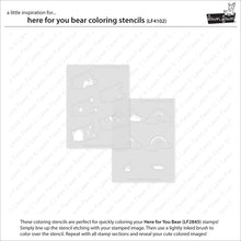 Load image into Gallery viewer, Here for You Bear Colouring Stencils Lawn Fawn LF4102