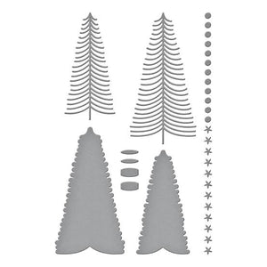 Bottle Brush Trees Duo Die Set Spellbinders S5-585