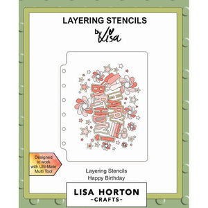Happy Birthday Layering Stencils LHCAS150