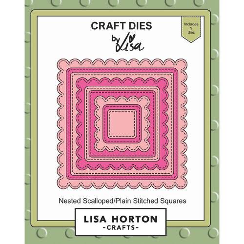 Nested Scalloped / Plain Stitched Squares Lisa Horton LHCCD243
