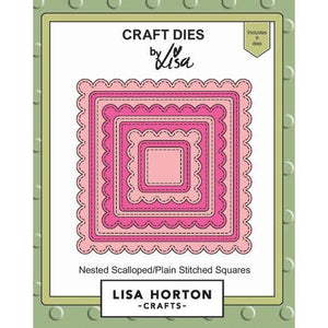 Nested Scalloped / Plain Stitched Squares Lisa Horton LHCCD243