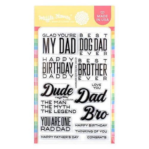 For the Guys Sentiments 4x6 Stamp Set Waffle Flower 421259