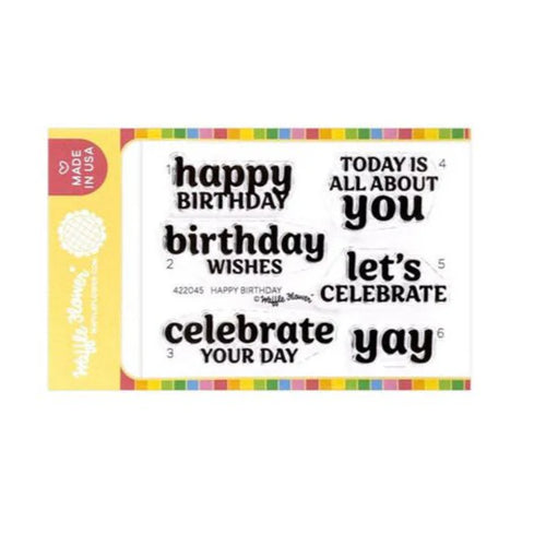 Happy Birthday Stamp Set Waffle Flower 422045