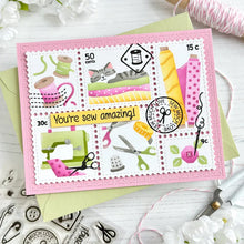 Load image into Gallery viewer, Postage Collage Sew Fun Stencil Waffle Flower 422031