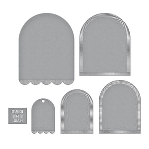 Make a Wish Arch Labels Cutting Dies S5-619 Spellbinders