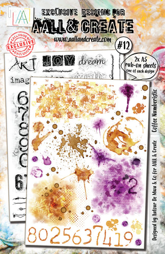 Coffee Numberistic #12 Rub On AALL & Create