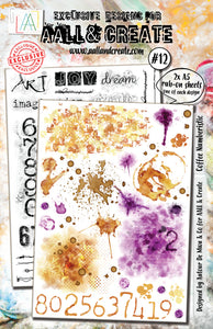 Coffee Numberistic #12 Rub On AALL & Create