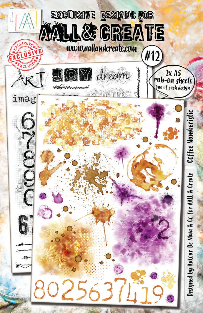 Coffee Numberistic #12 Rub On AALL & Create