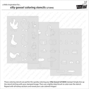 Silly Goose! Colouring Stencils LF3846 Lawn Fawn