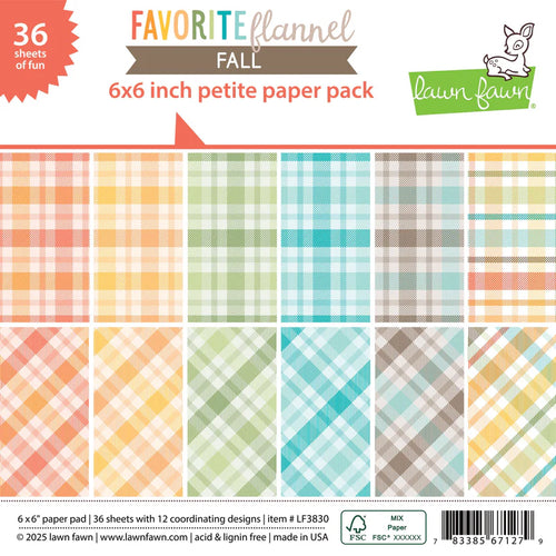 Flannel Fall 6x6” Paper Pad Lawn Fawn LF3830
