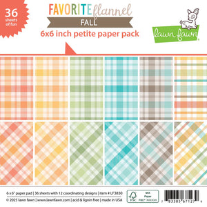 Flannel Fall 6x6” Paper Pad Lawn Fawn LF3830