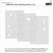 Load image into Gallery viewer, Halloween Mice Colouring Stencils LF3850 Lawn Fawn