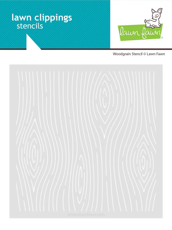 Woodgrain 6x6” Stencil LF3874 Lawn Fawn