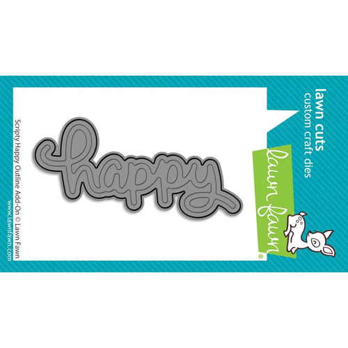 Scripty Happy Outline Add On Die Lawn Fawn LF3813