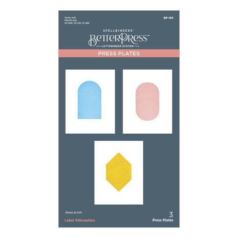 Label Silhouettes Better Press Plates BP-193 Spellbinders