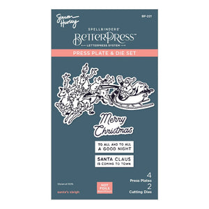 Santa’s Sleigh BetterPress Plate Spellbinders BP-221