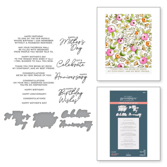 Let’s Celebrate Sentiments BetterPress Spellbinders BP-123