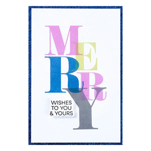 Colour Mix Merry BetterPress Plate Spellbinders BPR-016