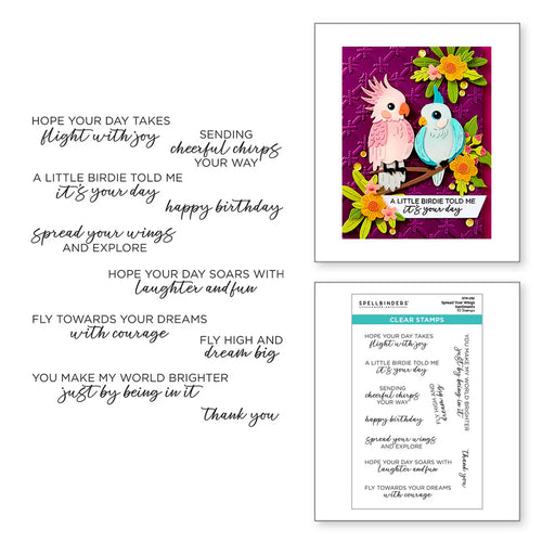 Spread Your Wings Sentiment Stamps Spellbinders STP-252