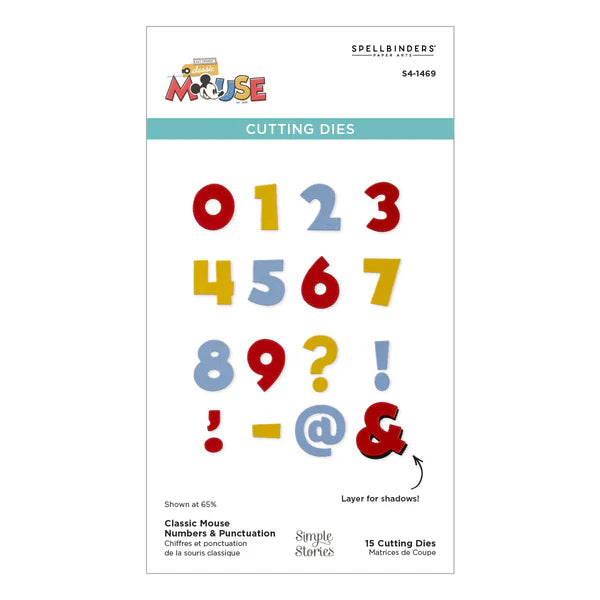Classic Mouse Numbers & Punctuation Spellbinders S4-1469