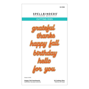 Happy Fall Sentiments Dies Spellbinders S4-1389