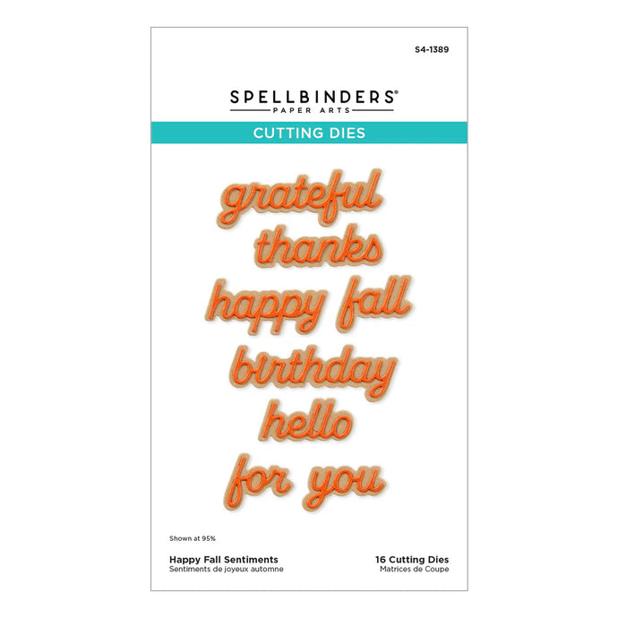 Happy Fall Sentiments Dies Spellbinders S4-1389