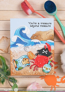 Coastline Die n Stencil Waffle Flower 422083