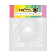 Load image into Gallery viewer, Seashell Frame Colouring Stencils Waffle Flower 422087
