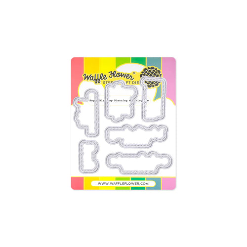 Happy Birthday Piercing Matching Die Waffle Flower 422046