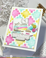 Load image into Gallery viewer, Happy Birthday Piercing Matching Die Waffle Flower 422046