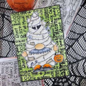 Mini Halloween Background 3x4” Clear Stamp Woodware FRM083