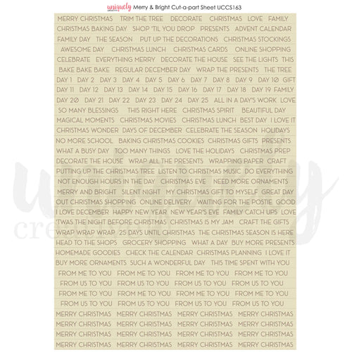 Be Merry Cut a Part Sheet uniquely creative UCCS163