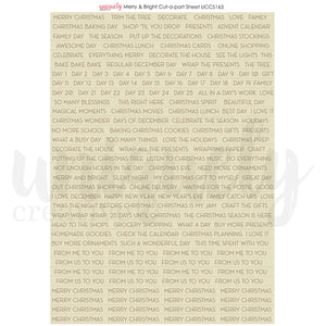 Be Merry Cut a Part Sheet uniquely creative UCCS163