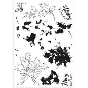 Pencil Line Holly Stamp and Die Set 49 & Market 666710
