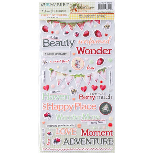 Nature’s Haven Puffy Stickers 49 & Market JNH-33212