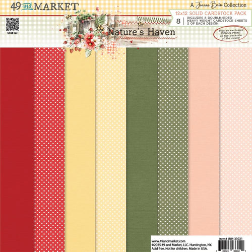 Nature’s Haven 12x12” Solids Collection 49 & market JNH-33021