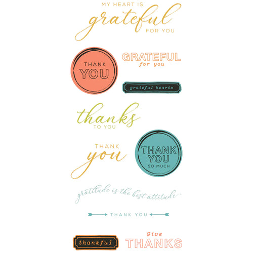 Thankful Sentiments Stamp and Die Set 49 & Market 666708