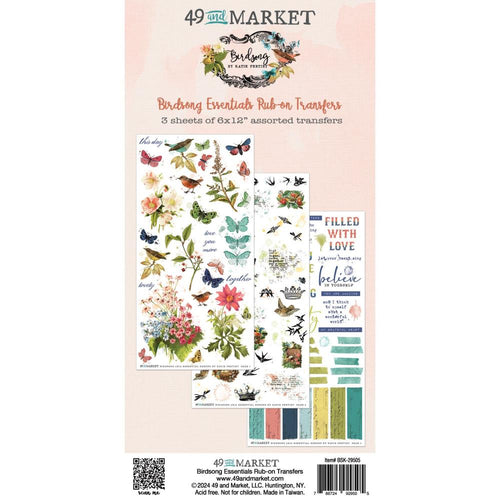 Birdsong - Essentials Rub-on Transfers 49 & Market BSK-29505
