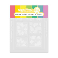 Load image into Gallery viewer, Postage Collage Poinsettia Stencil Waffle Flower 421768