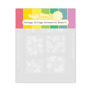 Postage Collage Poinsettia Stencil Waffle Flower 421768
