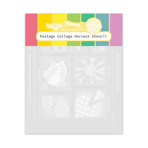 Postage Collage Harvest Stencil Waffle Flower 421848